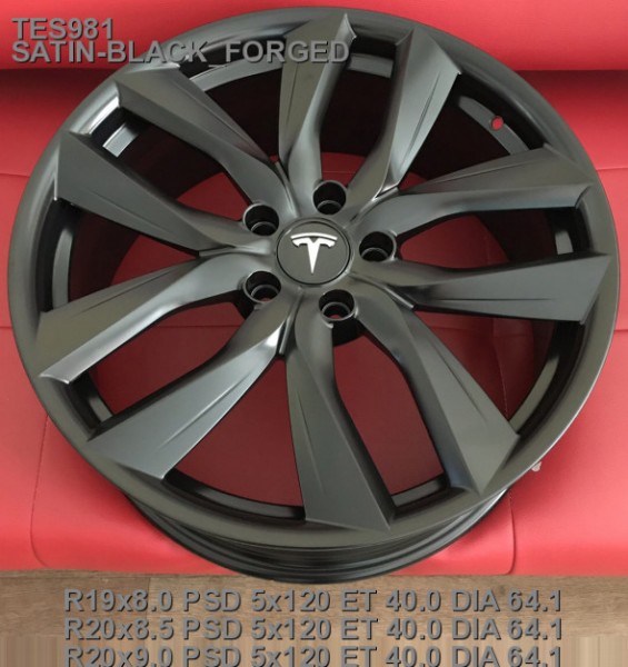 Кованые диски Tesla Model s R20,  разноширокие