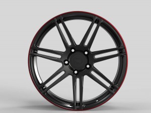 WS FORGED WS2269 SATIN_BLACK_RED_LIP_FORGED SATIN_BLACK_RED_LIP_FORGED