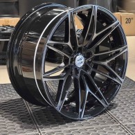 WS FORGED WS-010C GLOSS_BLACK_DARK_MACHINED_FACE_SATIN_RED_BOLTS_FORGED