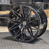 WS FORGED WS-010C GLOSS_BLACK_DARK_MACHINED_FACE_SATIN_RED_BOLTS_FORGED