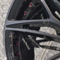 WS FORGED WS-010C GLOSS_BLACK_DARK_MACHINED_FACE_SATIN_RED_BOLTS_FORGED